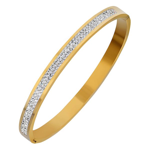 Bracelet, 18K Gold Plated Steel