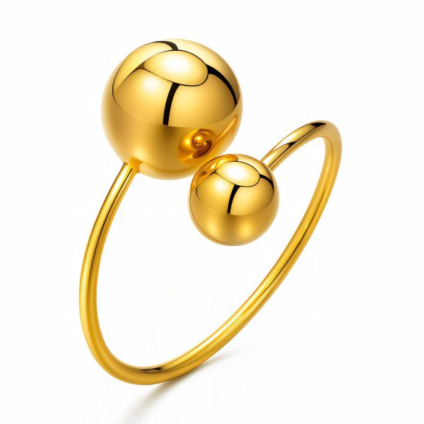 Ring, 18K Gold Plated Steel